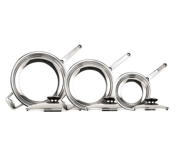 Image of professional platinum gourmet skillet trio set